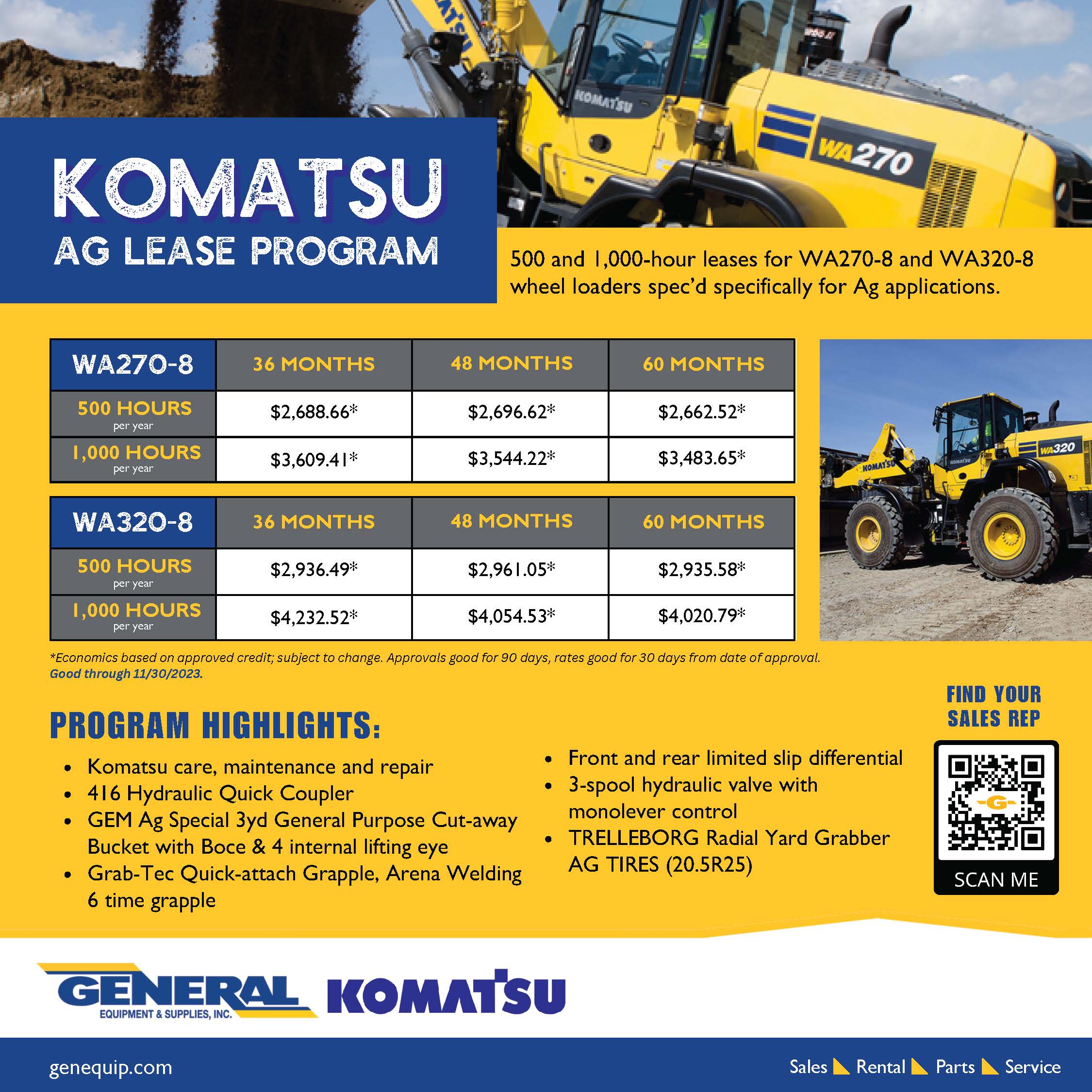 Komatsu Ag Program Flier Facebook Ad